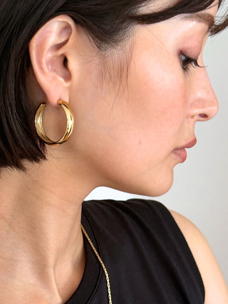 JENNY BIRD ジェニーバード Staple Hoop Large ラージ フープピアス JENNY BIRD ジェニーバード Staple Hoop Large ラージ フープピアス