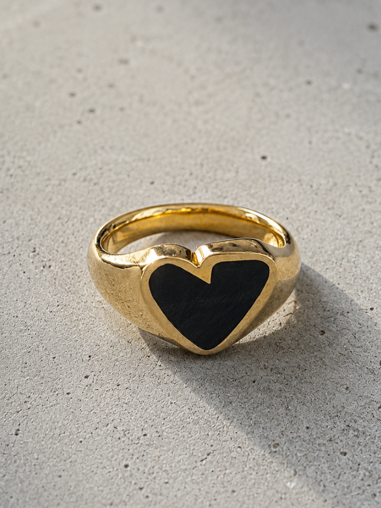 PREEK プリーク Rough Heart Stone リング Pietersite Gold ピーター