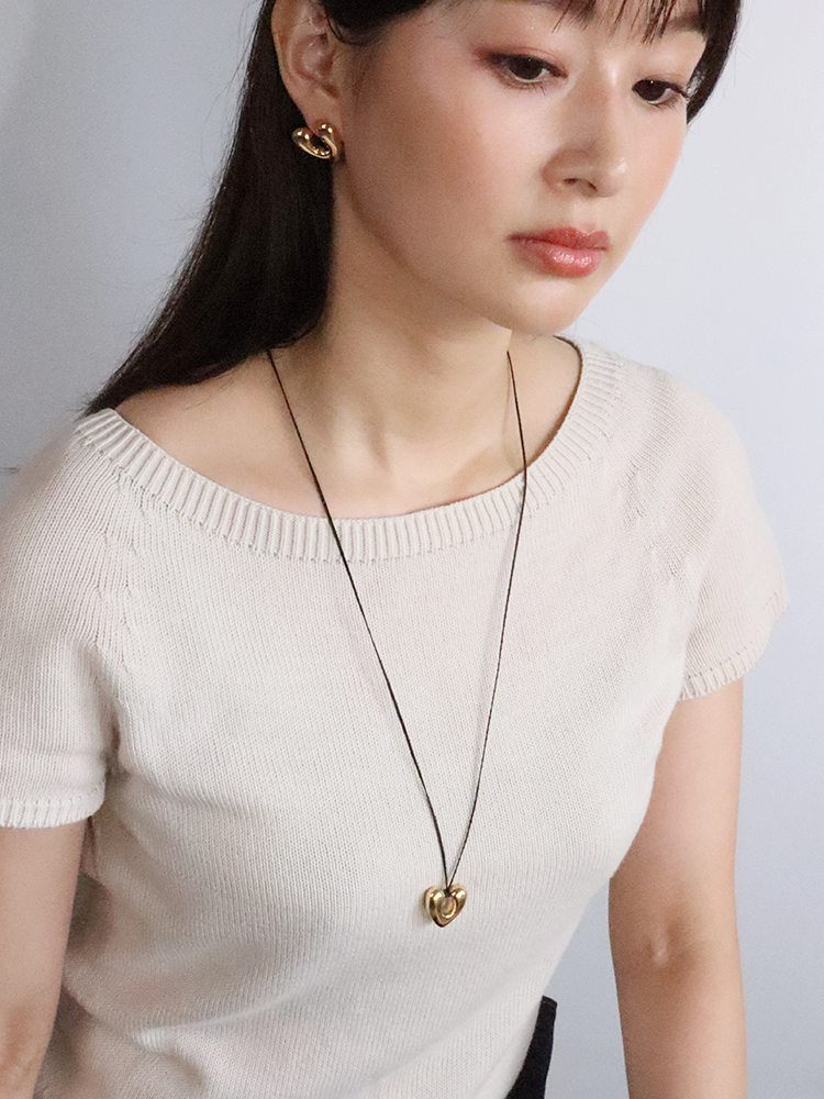 ■ANNIKA INEZ■Gold ハート ネックレス ANNIKA INEZ アニカイネズ SMALL OPEN HEART ペンダント ハート