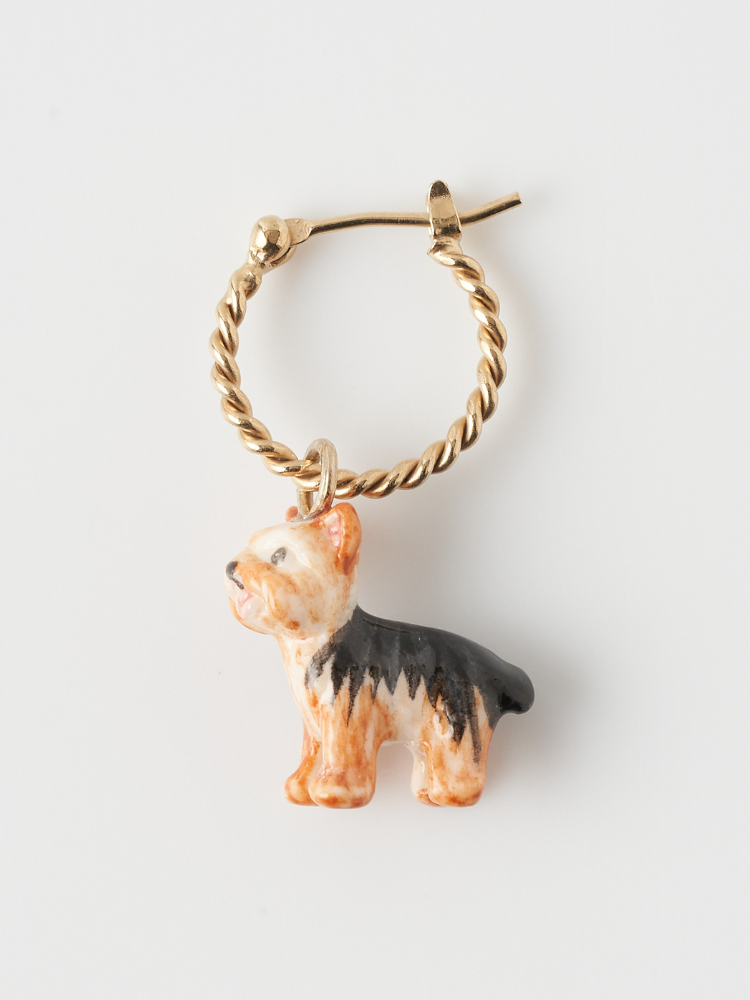 NACH ナッシュ Yorkshire Dog ミニ　フープ　ピアス　動物モチーフ　ヨークシャテリア　犬　アクセサリー