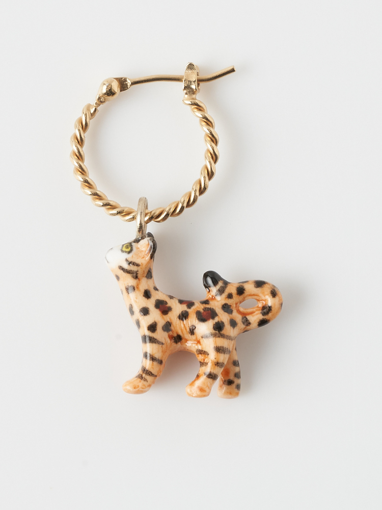 NACH ナッシュ Bengal Cat ミニフープ　ピアス　動物モチーフ　（片耳）