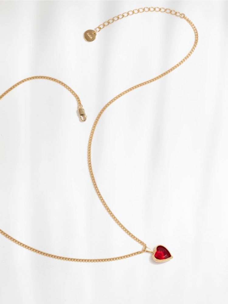 LOUISE DAMAS ルイーズダマス Niki ruby necklace ルビーレッド ハート ネックレス