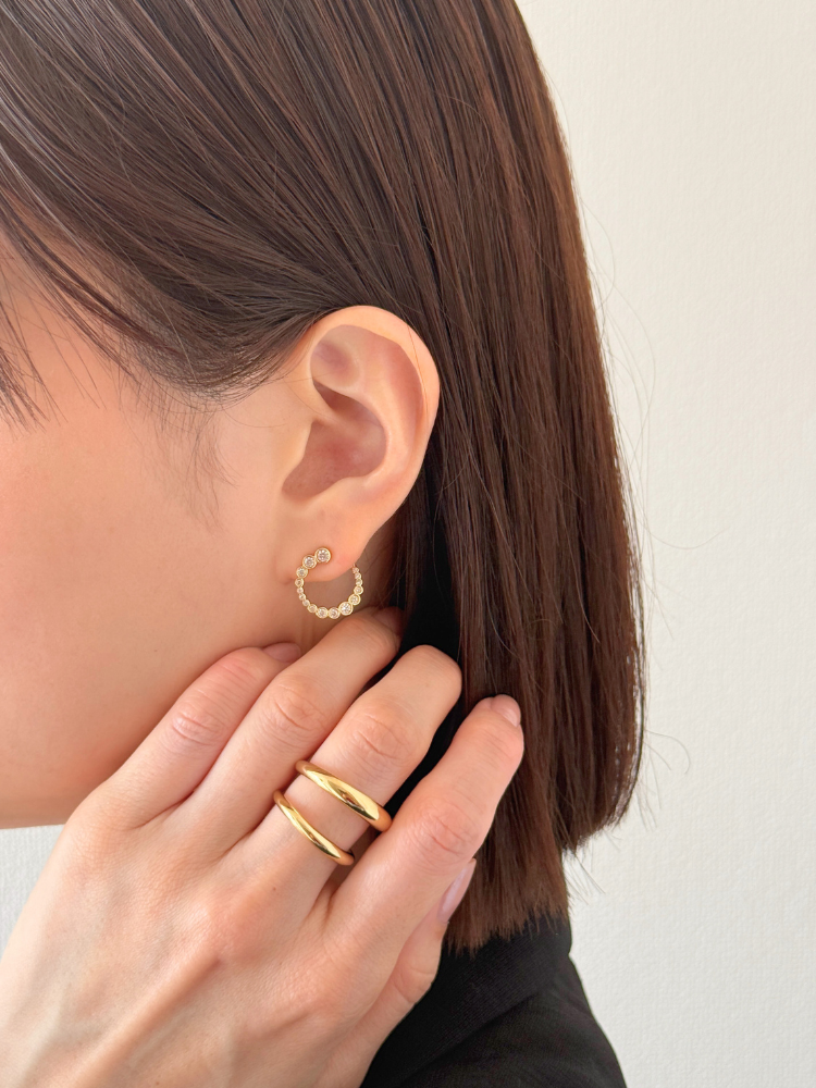 RAGBAG ラグバッグ Odette Spiral Hoop ピアス ジルコニア RAGBAG ラグバッグ Odette Spiral Hoop ピアス ジルコニア