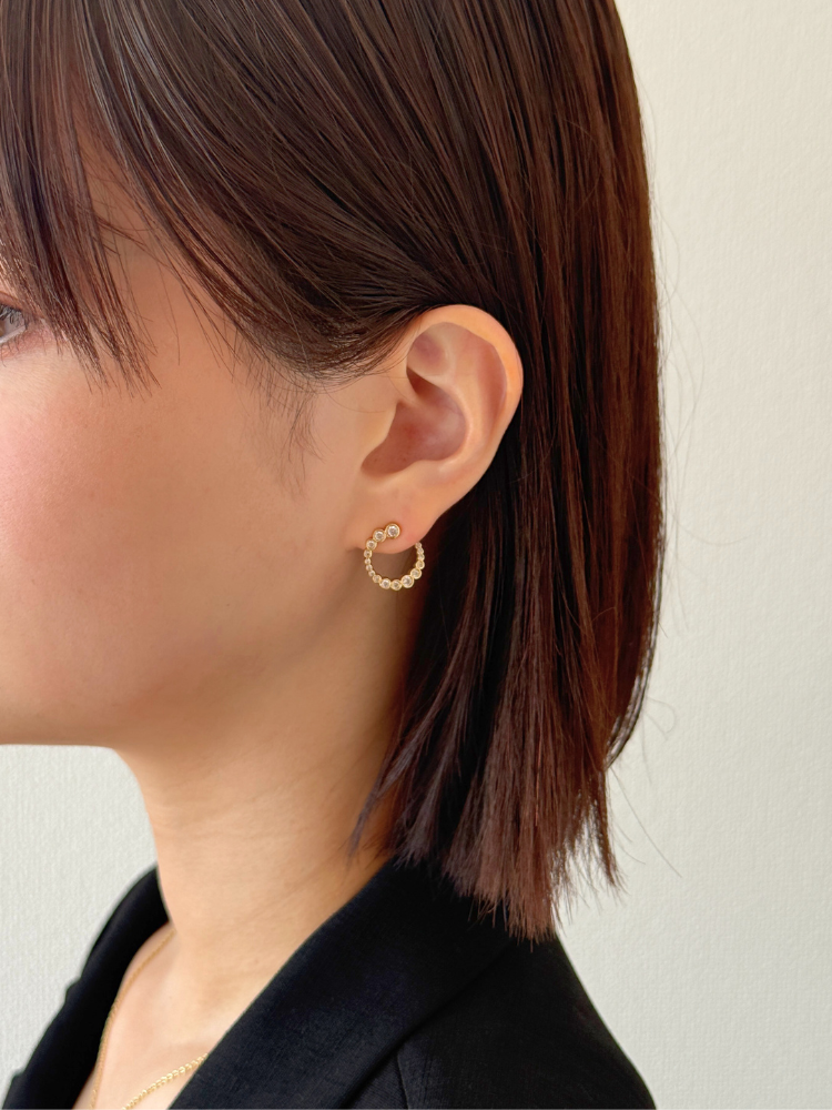 RAGBAG ラグバッグ Odette Spiral Hoop ピアス ジルコニア RAGBAG ラグバッグ Odette Spiral Hoop ピアス ジルコニア