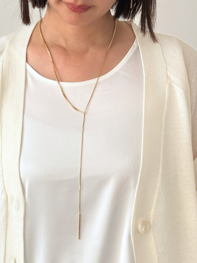 SASKIA DIEZ ゴールド LASSO FRINGE ラリエット ネックレス SASKIA DIEZ サスキア ディツ LASSO MIXED FRINGE フリンジ