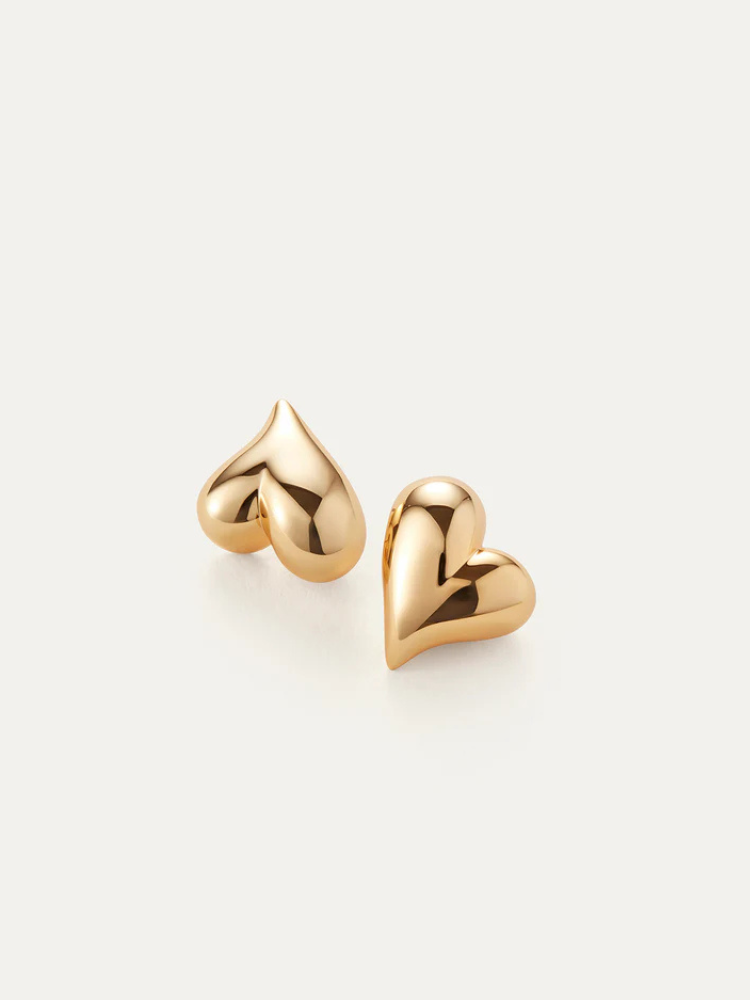 ＜予約販売　6月下旬お届け予定＞JENNY  BIRD ジェニーバード　Art Heart Button アシンメトリー　ピアス