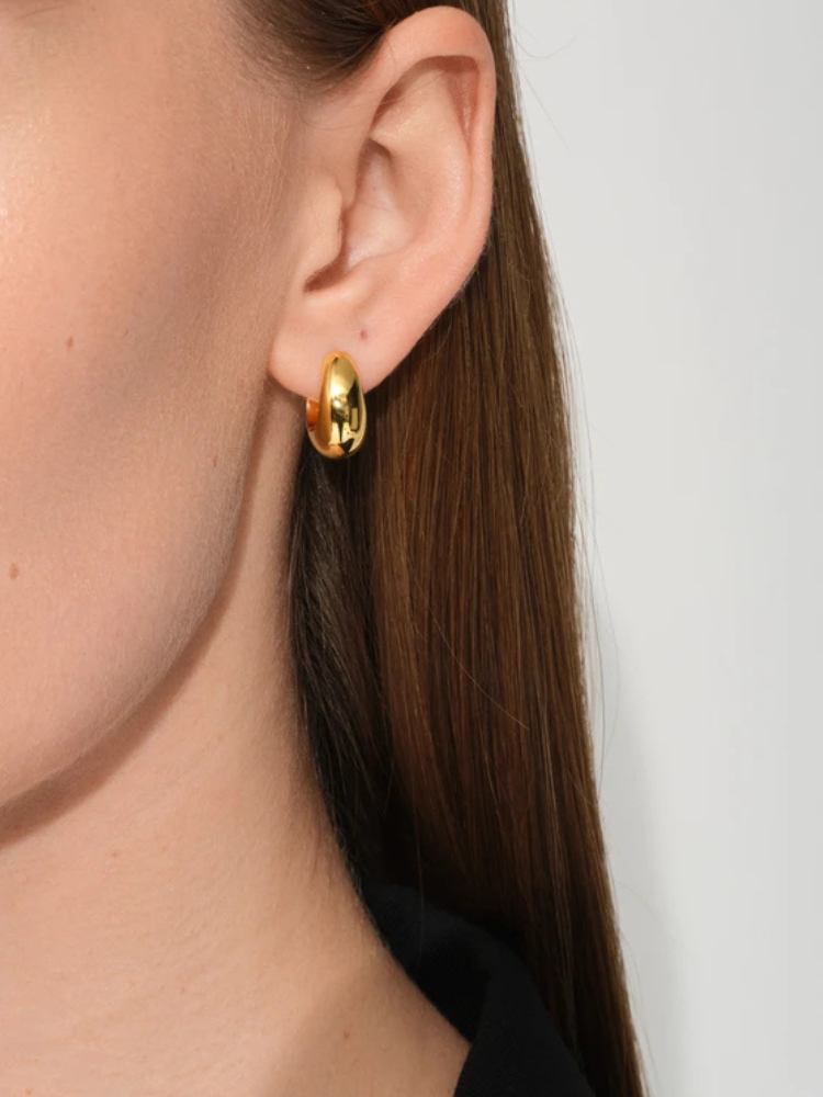 TOMWOOD ゴールドピアス ICE HOOPS TOMWOOD トムウッド Ice Hoops Small ピアス – CALIDA