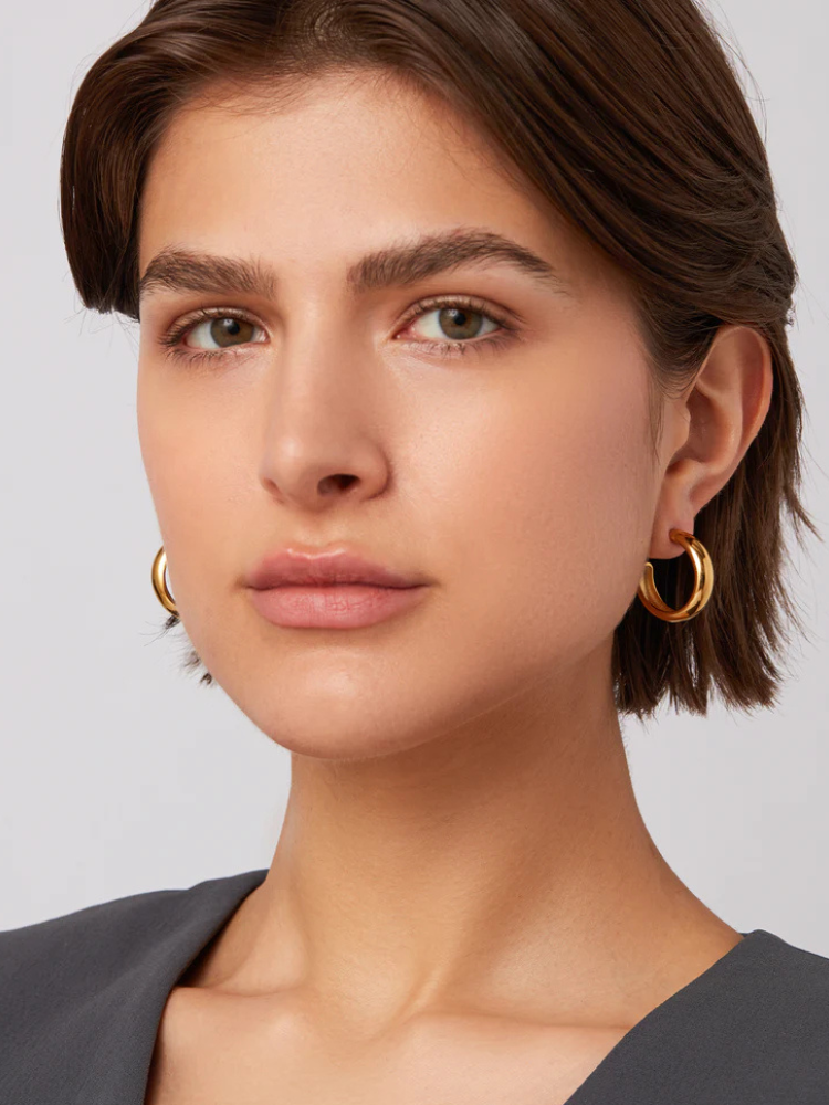【JENNY BIRD】コレット フープ ピアス ミディアム ゴールド JENNY BIRD ジェニーバード Staple Hoop Medium ミディアム