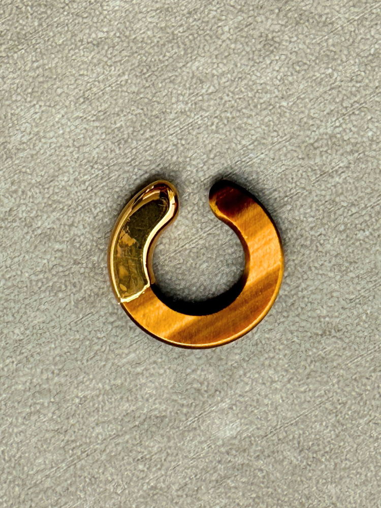 PREEK プリーク UKISHIMA TIGER EYE EAR CUFF　タイガーアイ　イヤーカフ　ブラウン
