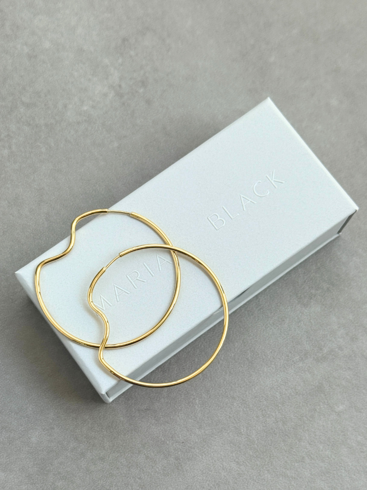 MARIA BLACK マリアブラック Copenhagen 50 Hoop Gold フープ MARIA BLACK マリアブラック Copenhagen 50 Hoop Gold フープ