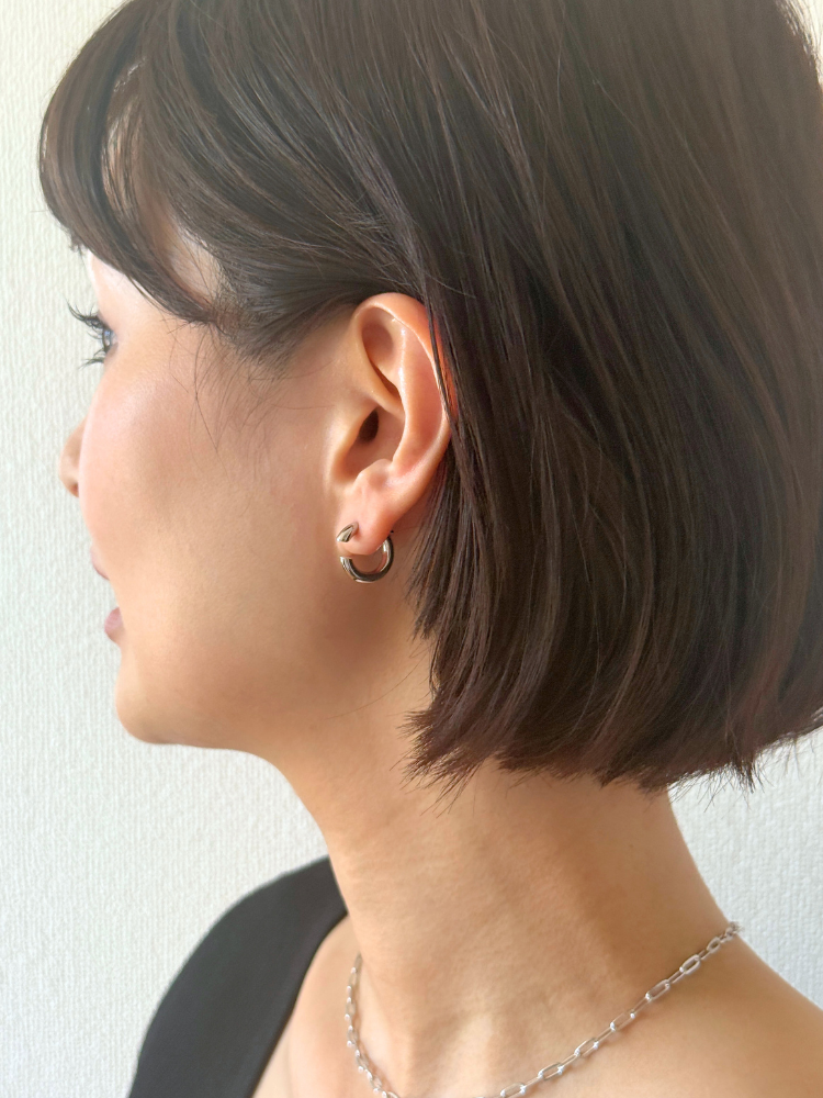 MARIA BLACK マリアブラック Disrupted 14 Hoop Silver フープ 片耳 MARIA BLACK マリアブラック Disrupted 14 Hoop Silver フープ 片耳