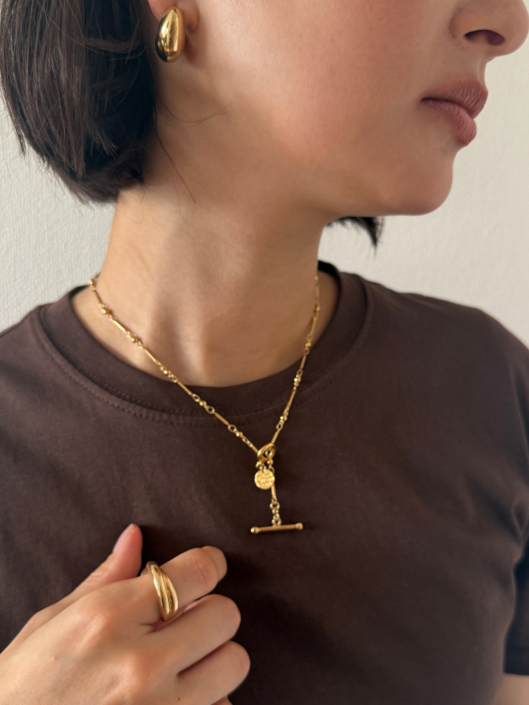 PHILIPPE AUDIBERT　フィリップオーディベール GARNET Goldネックレス　ゴールド