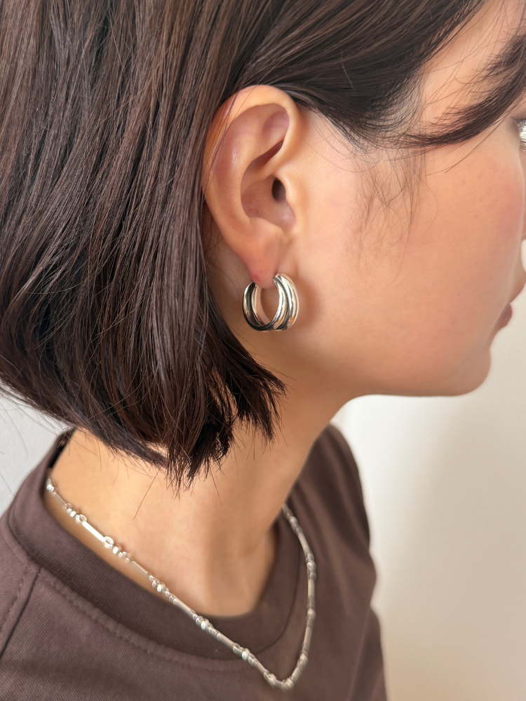 PHILIPPE AUDIBERT　フィリップオーディベール　LEOVILLE PM Silver ピアス　シルバー