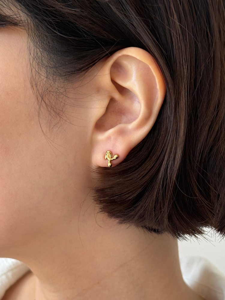 MARIA BLACK Broken 18 Pierced Earring - 0 MARIA BLACK ブラック