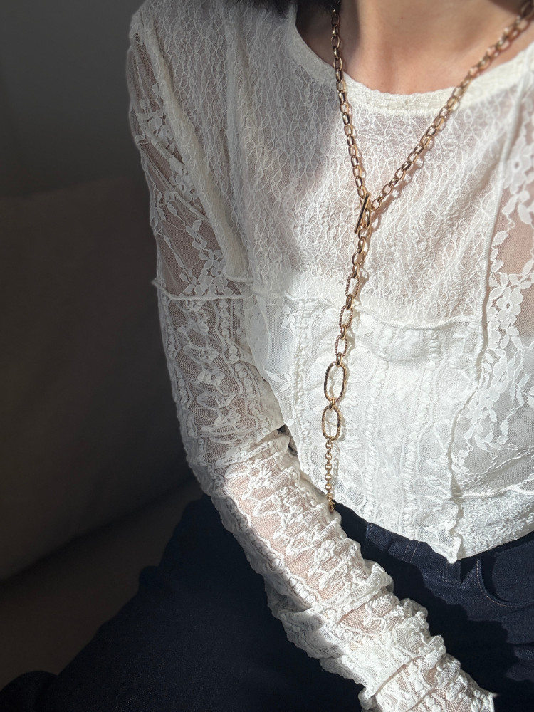 ADER. bijoux アデルビジュー CUTSTEEL sparkle 2way raliet/ラリエット