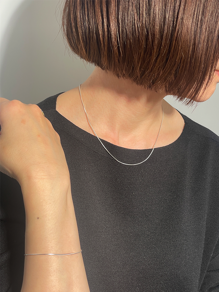 MUSSELS AND MUSCLES LISSOM SNAKE THIN ネックレス MUSSELS AND MUSCLES マッソーズ アンド マッソーズ LISSOM