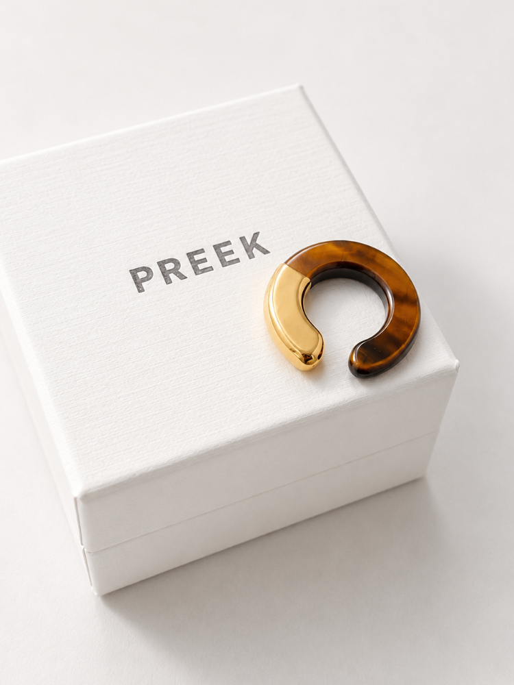 PREEK プリーク UKISHIMA TIGER EYE EAR CUFF タイガーアイ イヤーカフ PREEK プリーク UKISHIMA TIGER EYE EAR CUFF タイガーアイ イヤーカフ