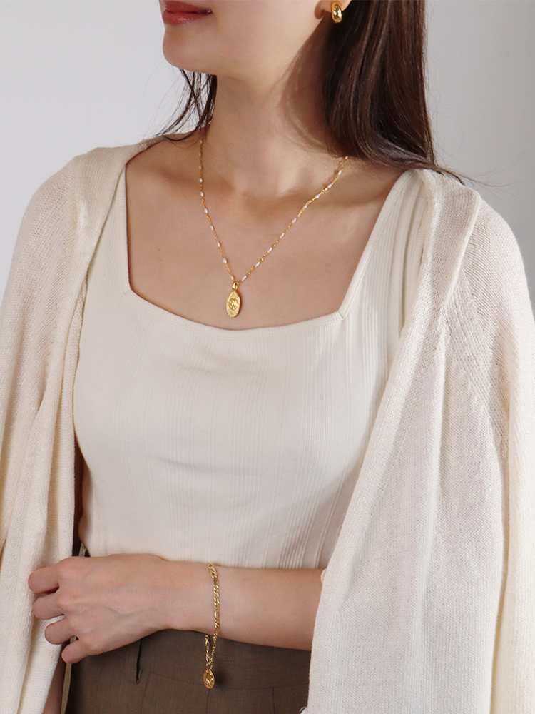 HERMINA ATHENS ヘルミーナアセン LEO OVAL コイン ネックレス HERMINA ATHENS ヘルミーナアセン LEO OVAL コイン チャーム