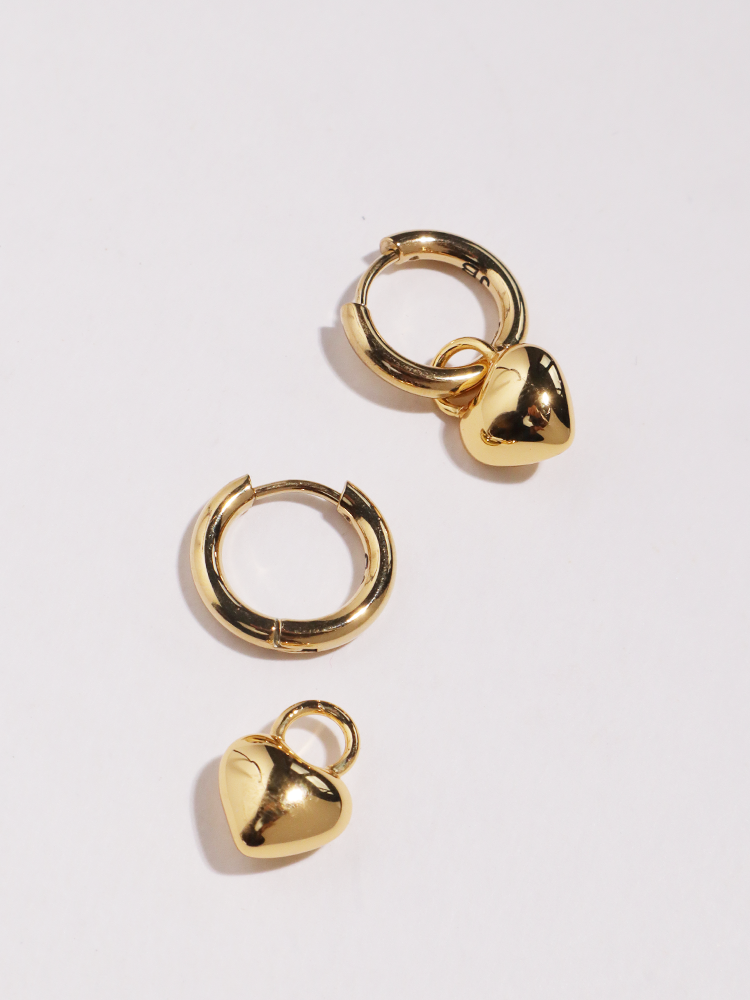 JENNY BIRD PUFFY HERAT & CHERRY HOOP ピアス PLAY KIT JENNY BIRD ジェニーバード PUFFY HERAT & CHERRY HOOP ピアス