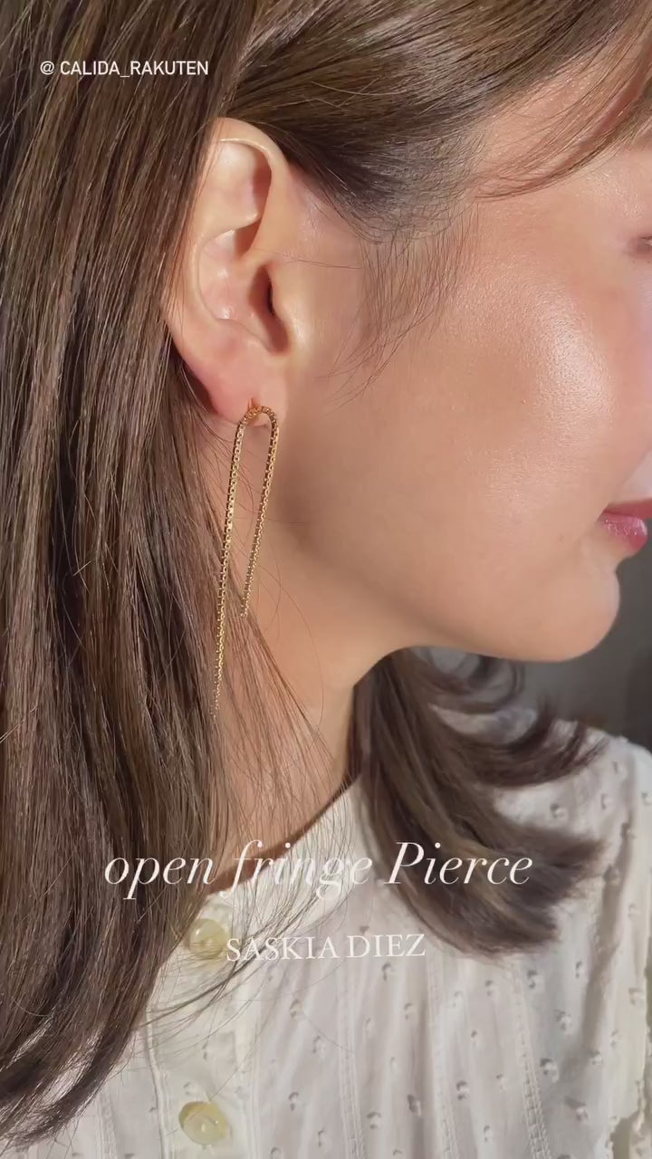 SASKIA DIEZ サスキアディツ SHORT OPEN FRINGE ピアス GOLD