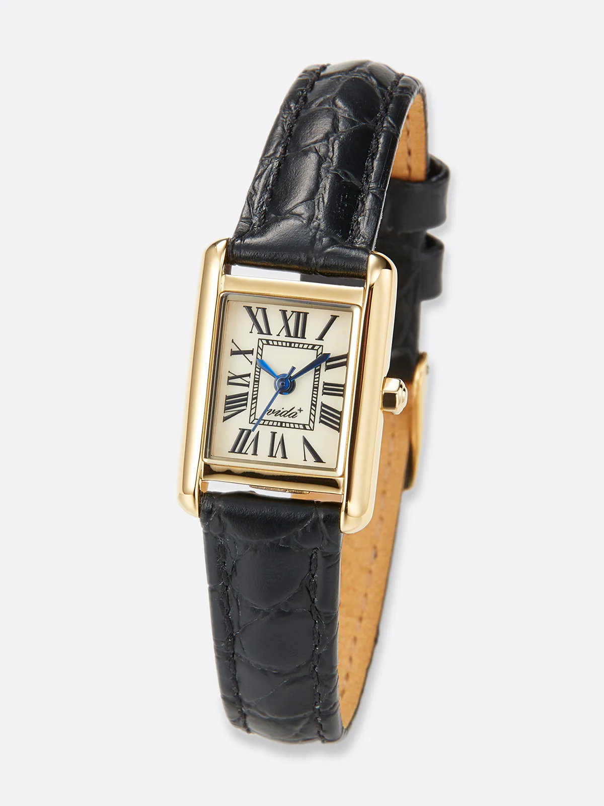 VIDA+ ヴィーダプラス　レザー　ブラック　Rectangular　腕時計　レディース