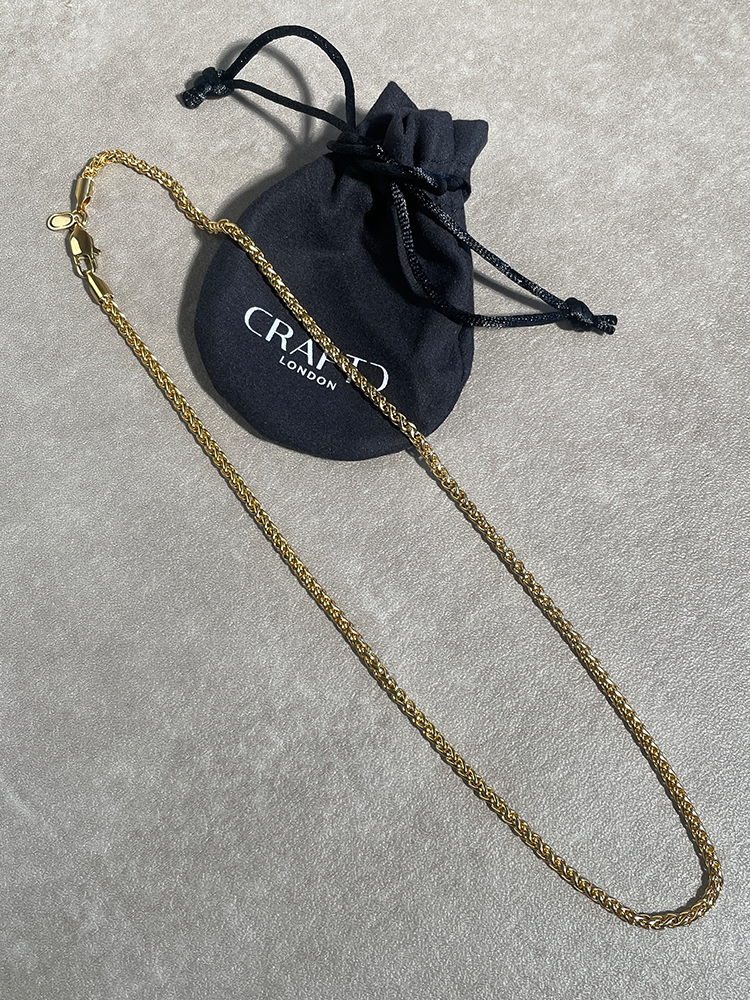 『CRAFTD London』迷ったらシンプル!Wheat 3mm ネックレス CRAFTD London クラフトロンドン Wheat 3mm ネックレス – CALIDA