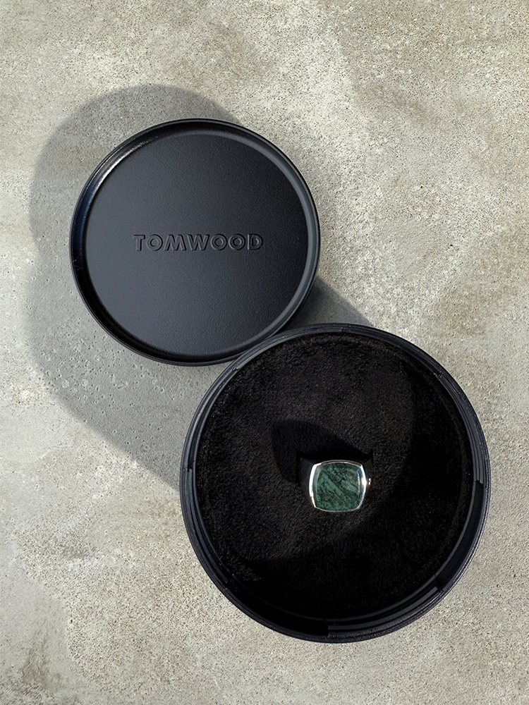 TOMWOOD トムウッド Cushion Green Marble シグネットリング TOMWOOD トムウッド Cushion Green Marble シグネットリング