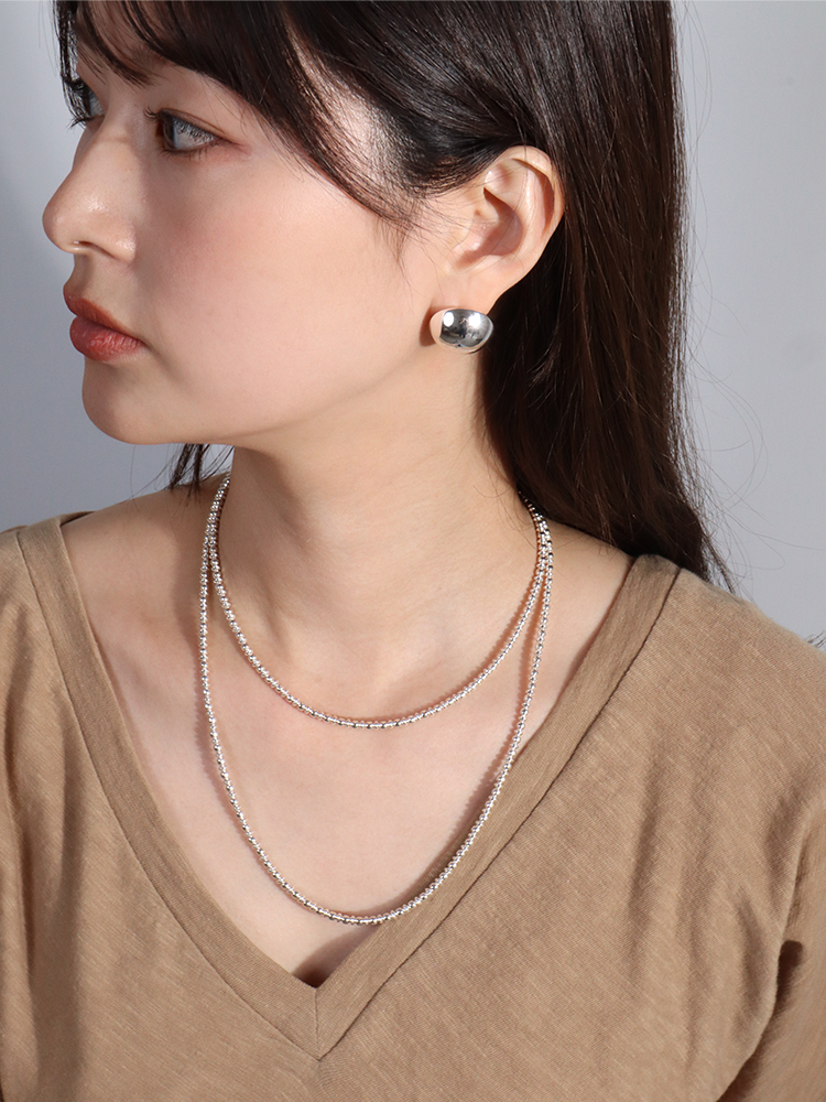 Harpo ハルポ ネックレス 3ミリ HARPO ハルポ SILVER BOULE ROUND & SAUCER ネックレス 3mm