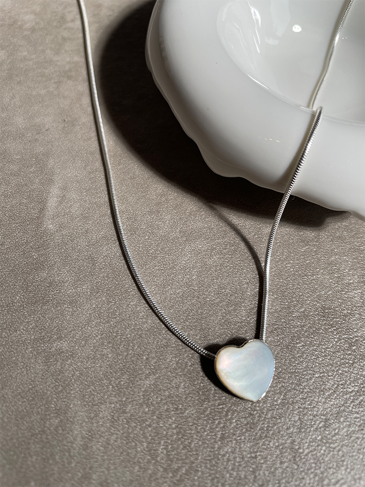 ■ANNIKA INEZ パールハートネックレス 628 SILVER ANNIKA INEZ アニカイネズ MOTHER OF PEARL ハートネックレス