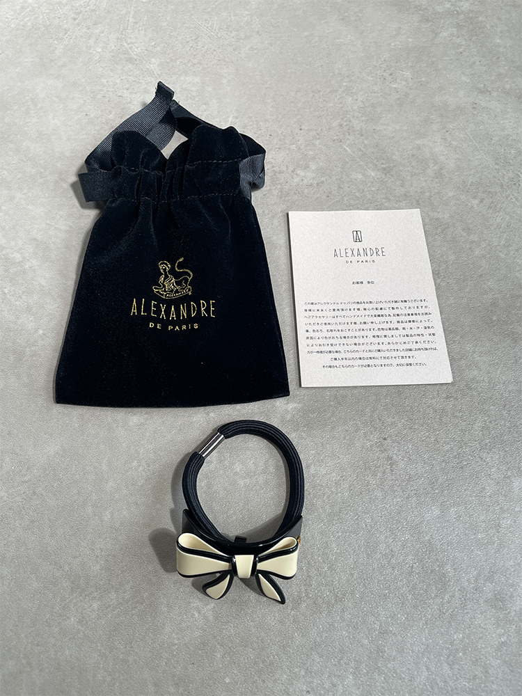 ALEXANDRE DE PARIS リボンヘアアクセサリー ALEXANDRE DE PARIS アレクサンドル ドゥ パリ LISERAI ポニー